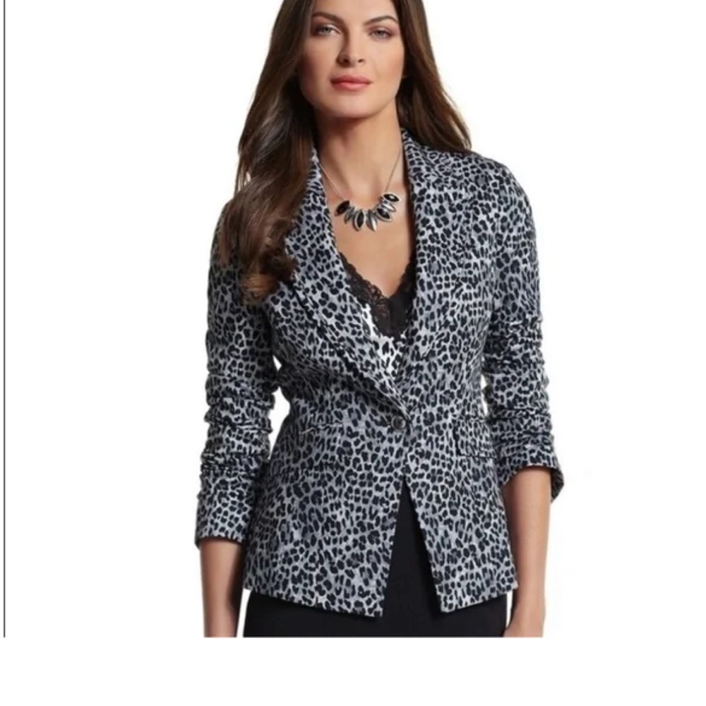 WHBM, Size 8, Leopard Print Women's Jacket, EUC